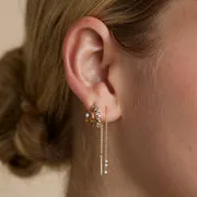 Astrid & Miyu Crystal boucles traversantes or cristal