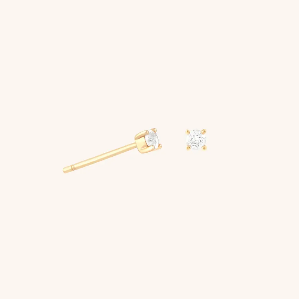Astrid & Miyu Diamond Solitaire puces or massif diamant
