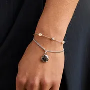 Astrid & Miyu Blue Tennis bracelet argent pierres bleues