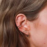 Astrid & Miyu Topaz Hoops créoles topaze or blanc massif