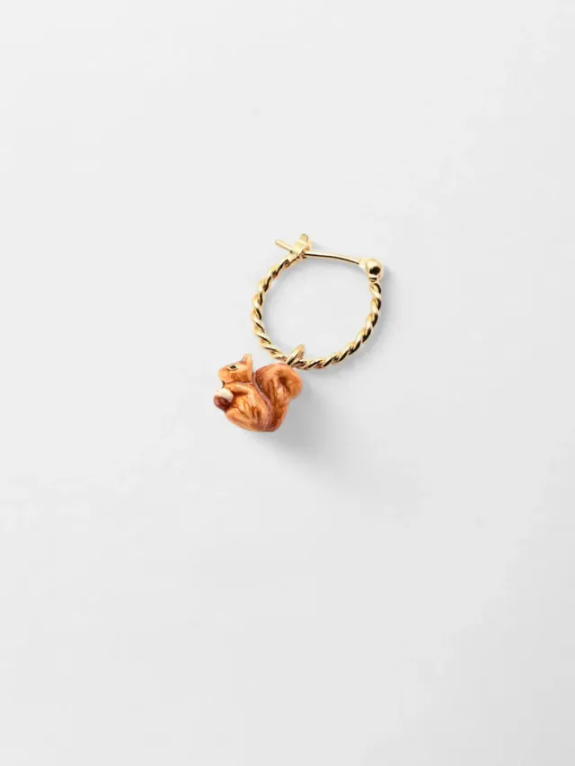Nach Bijoux Mini créole écureuil boucle d'oreille à l'unité