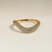 Astrid & Miyu Wave bague vague or