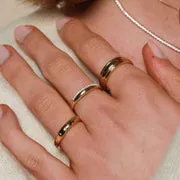 Astrid & Miyu Topaz Eternity bague topaze or massif