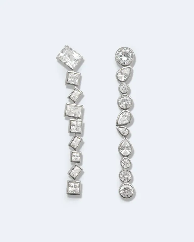 Completedworks Dare boucles d'oreilles argent zirconia