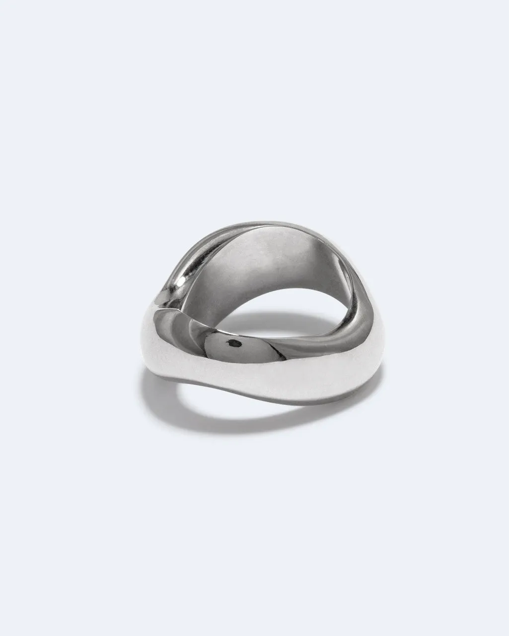 Completedworks Post-Capital bague plaqué platine taille L