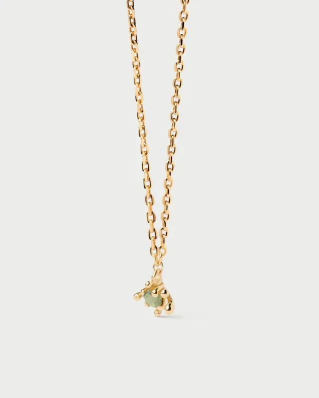 PDPAOLA Fleur Green collier vert olive 40-50 cm