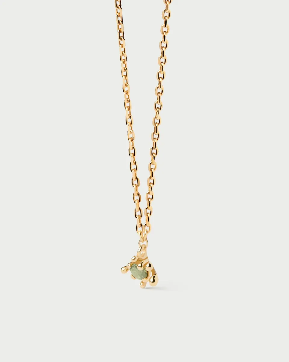 PDPAOLA Fleur Green collier vert olive 40-50 cm