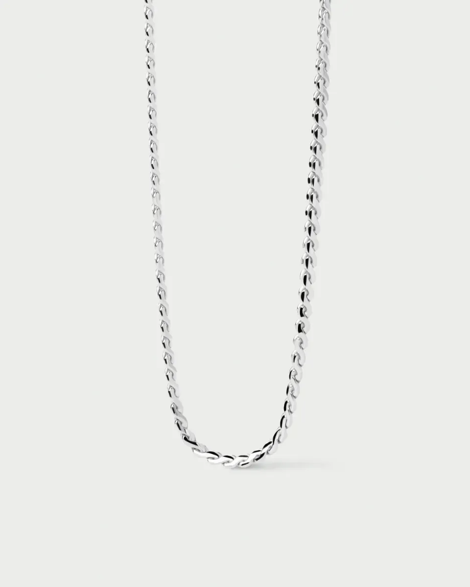 PDPAOLA Serpentine collier chaîne argent 3 mm
