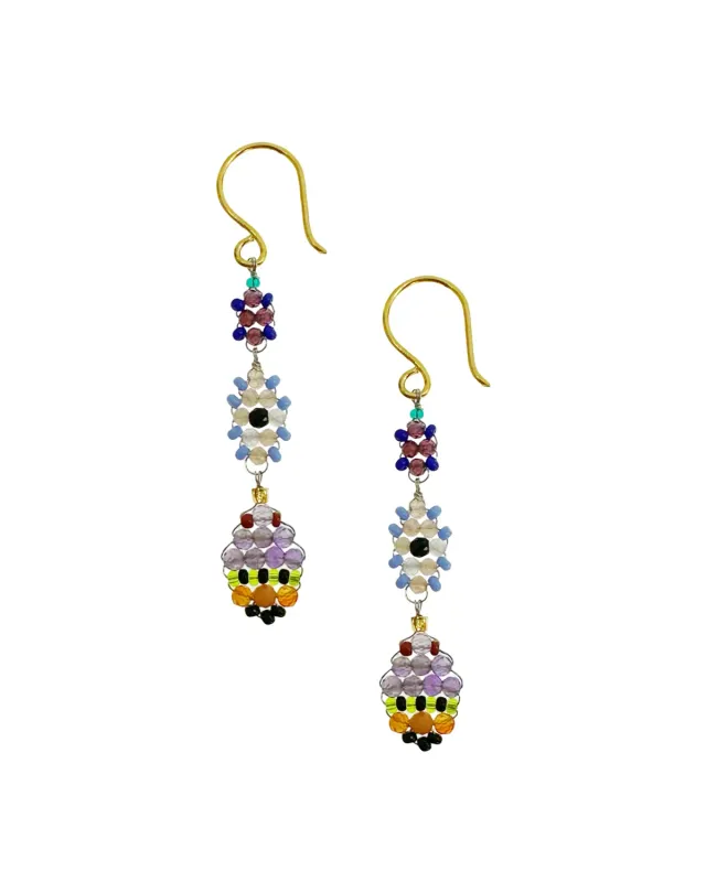 Le Fourbi de Capucine Z29 boucles améthyste grenat