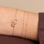 Astrid & Miyu Topaz Charm bracelet topaze or massif