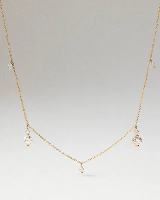 PDPAOLA Naia collier diamants or jaune 18 ct