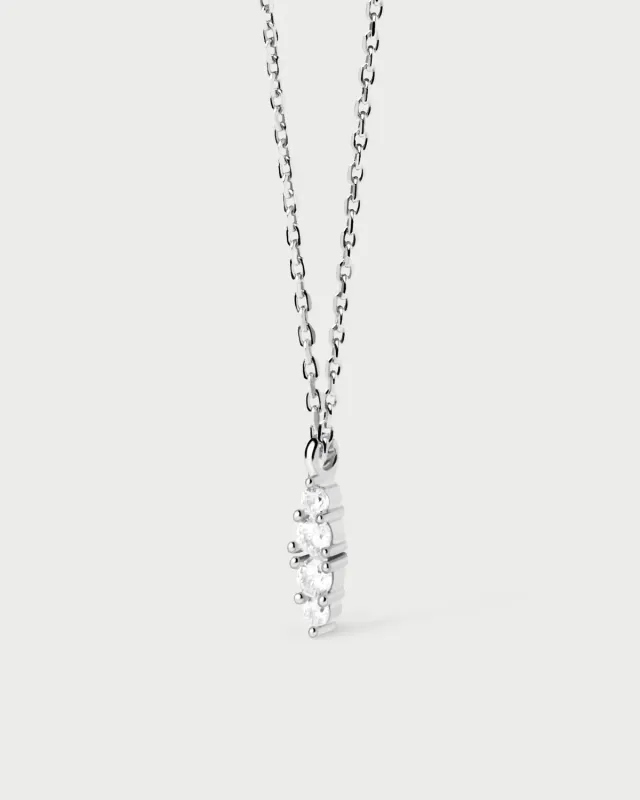 PDPAOLA Gala collier argent 40-50 cm zircone