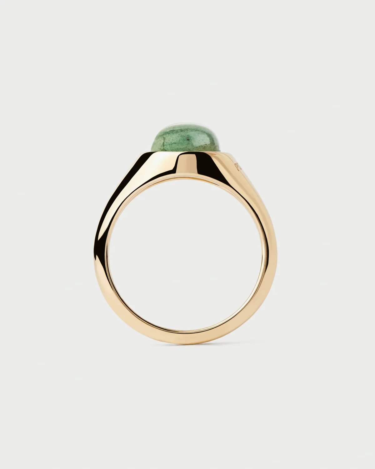 PDPAOLA Moon Aventurine bague plaqué or 8 mm