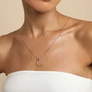 Astrid & Miyu L Initial Bold collier or initiale L