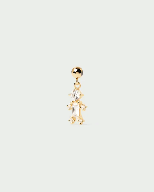 PDPAOLA Mini Me Charm breloque zirconia blanche
