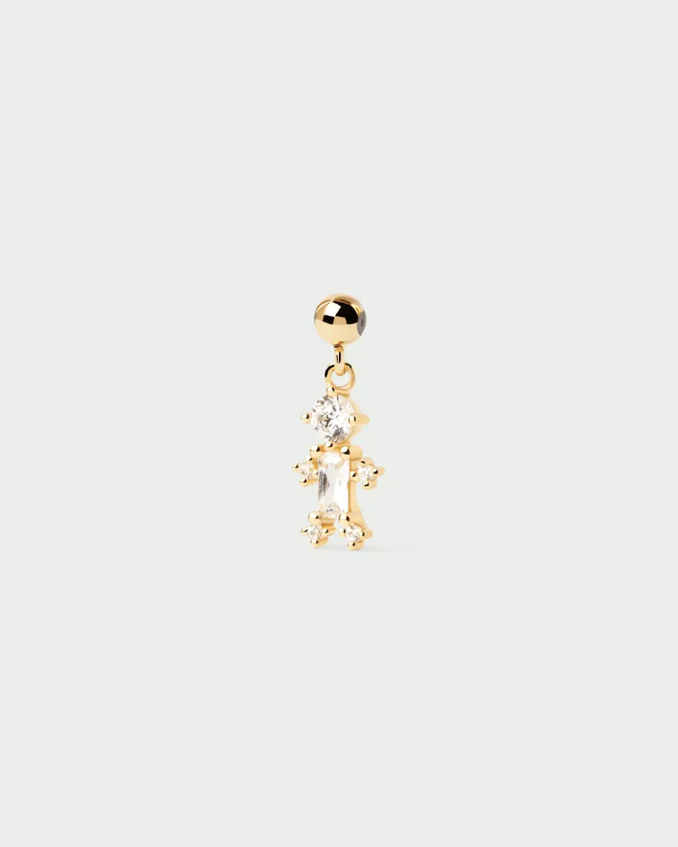 PDPAOLA Mini Me Charm breloque zirconia blanche