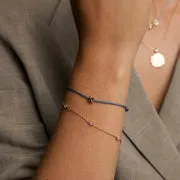 Astrid & Miyu Story Strand bracelet bleu cordon tressé