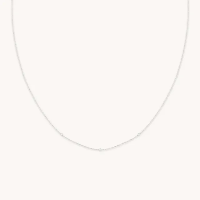 Astrid & Miyu Topaz Charm collier or blanc massif topaze