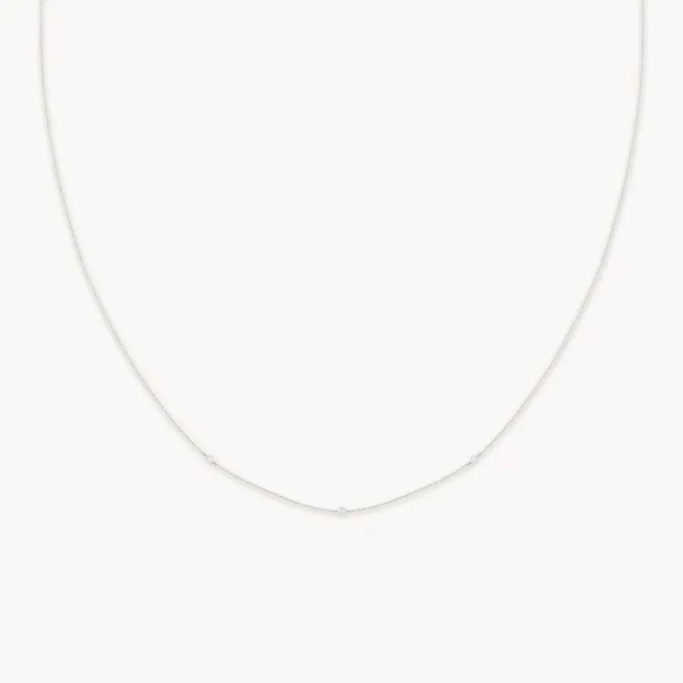 Astrid & Miyu Topaz Charm collier or blanc massif topaze