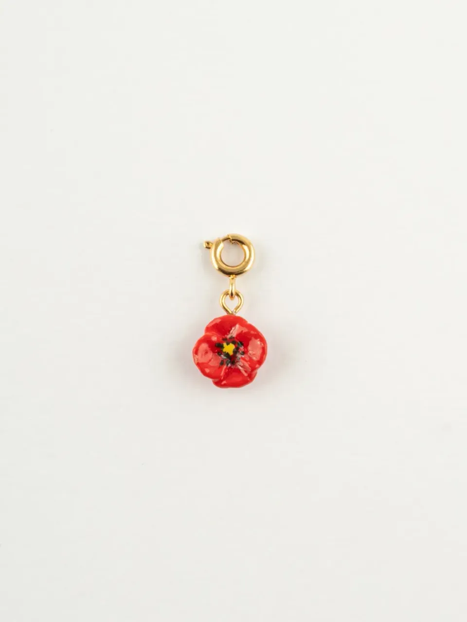 Nach Bijoux coquelicot charm’s porcelaine rouge 1 cm