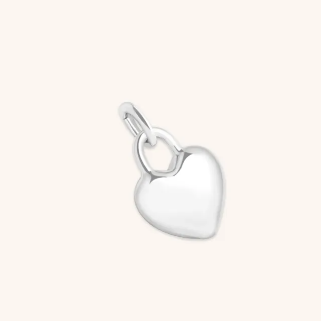 Astrid & Miyu Love Heart charm clip argent cœur
