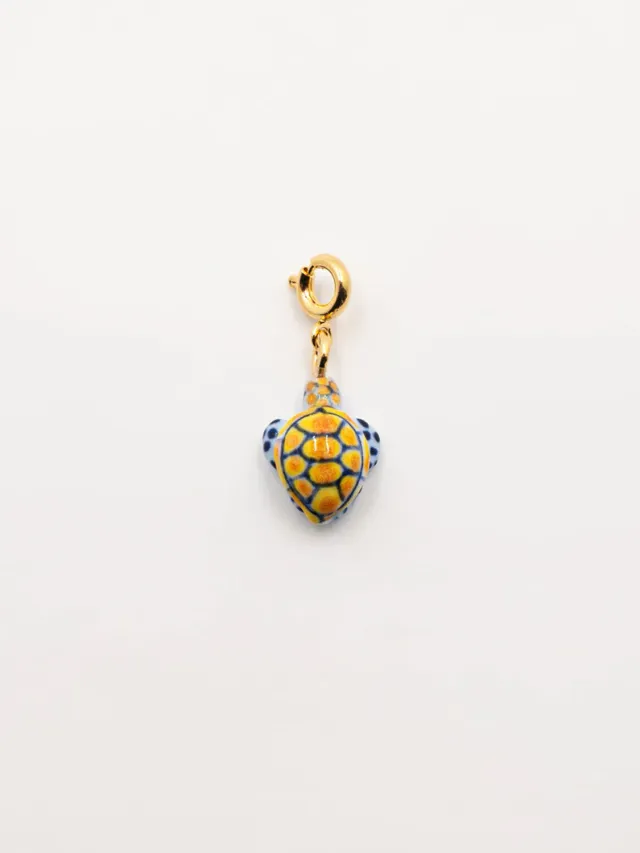 Nach Bijoux Les Protégés tortue charm's porcelaine 1 cm