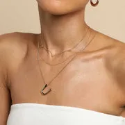 Astrid & Miyu U Initial Bold Pendant collier or initiale U
