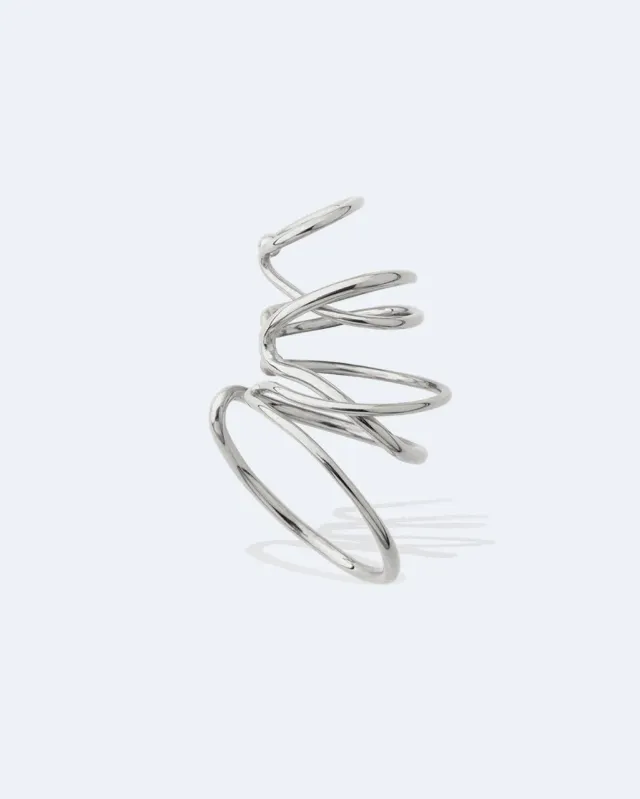 Completedworks Coil Bend in the River ear cuff argent recyclé