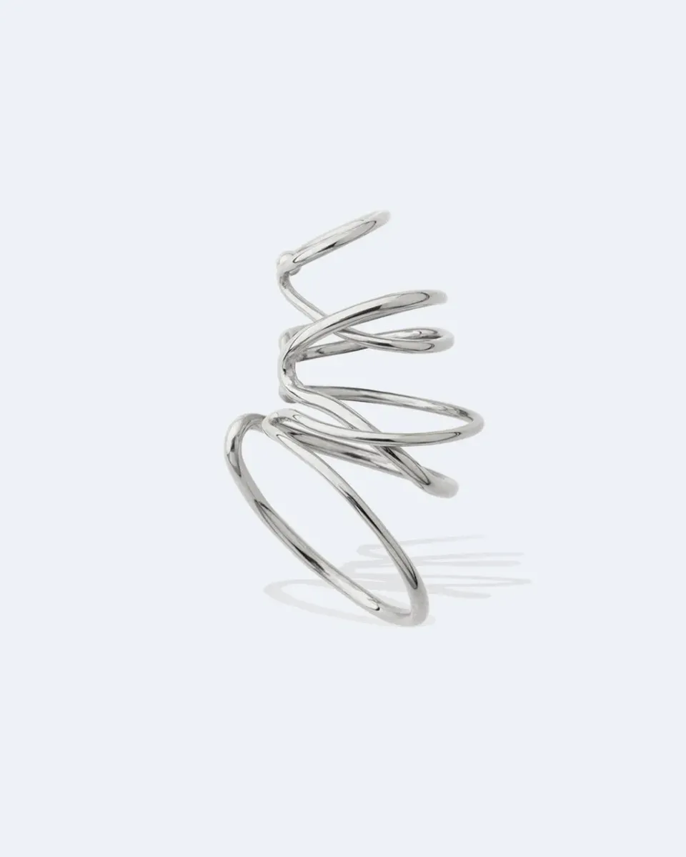 Completedworks Coil Bend in the River ear cuff argent recyclé