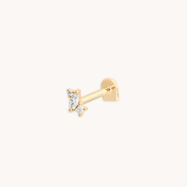Astrid & Miyu Diamond Marquise piercing or massif diamant