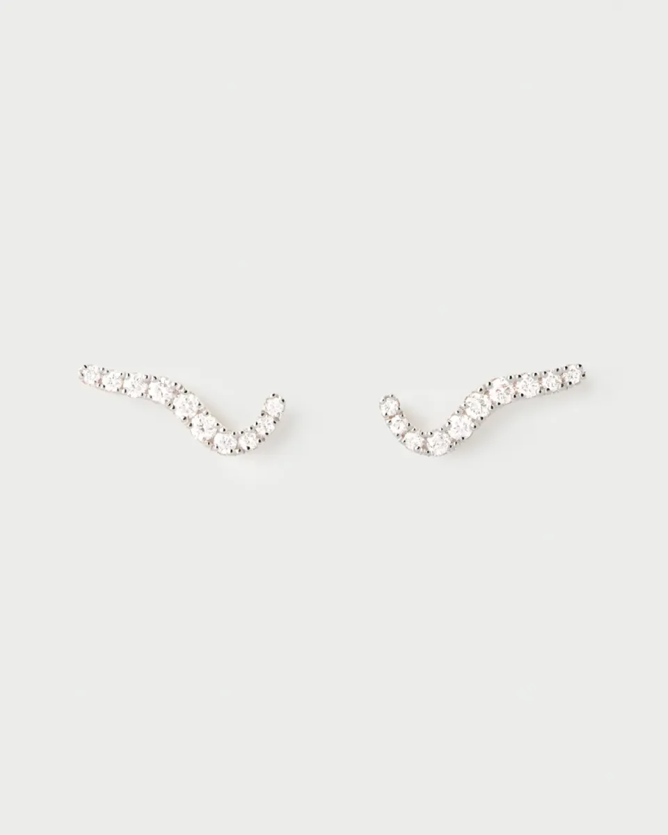 PDPAOLA Flow puces d’oreilles diamants or jaune