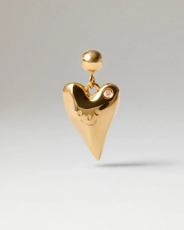 PDPAOLA Happy Heart breloque cœur zirconia doré