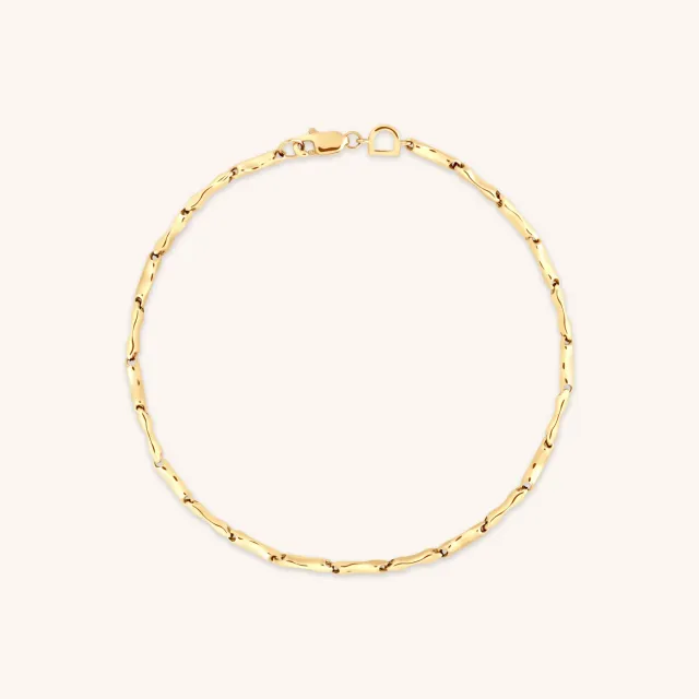 Astrid & Miyu Molten Bar bracelet or massif fondu