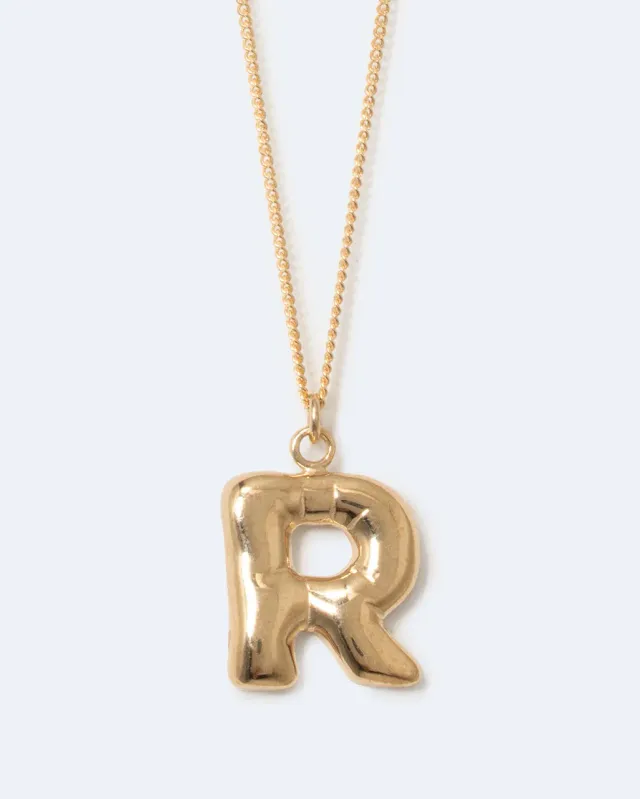 Completedworks Classicworks R collier lettre R plaqué or