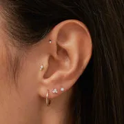 Astrid & Miyu Triple Topaz piercing or blanc triple