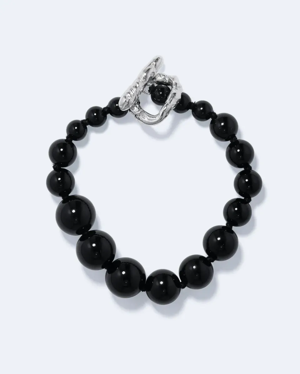 Completedworks Bog bracelet onyx noir argent