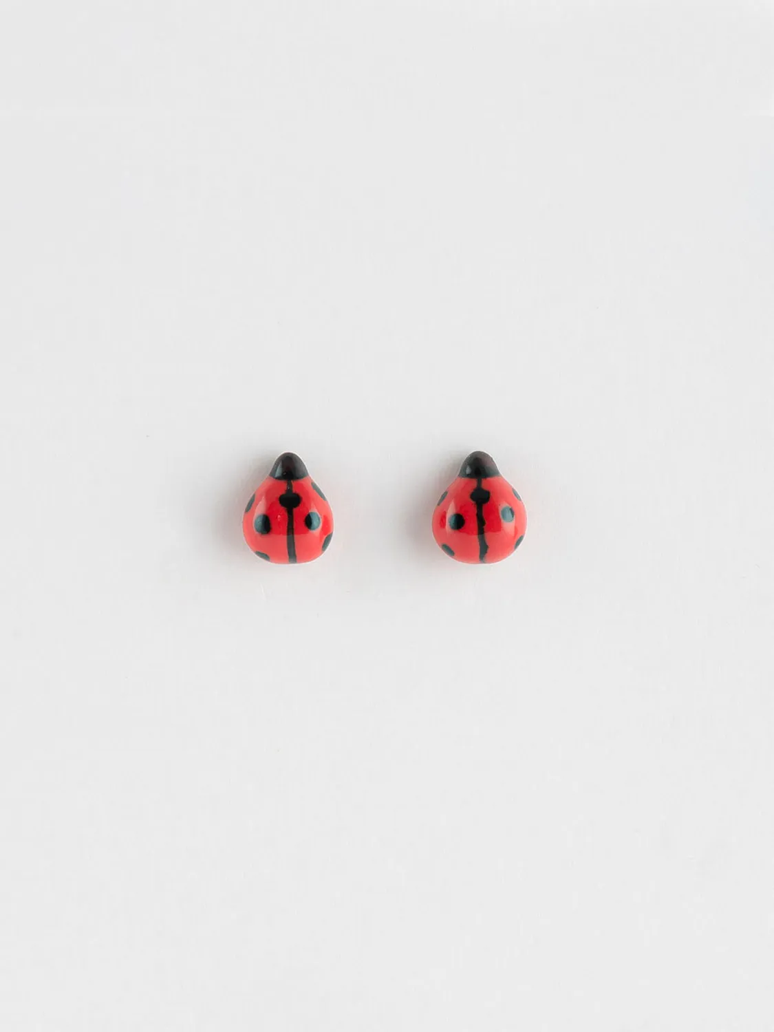 Nach Bijoux coccinelle boucles d'oreilles puces rouges