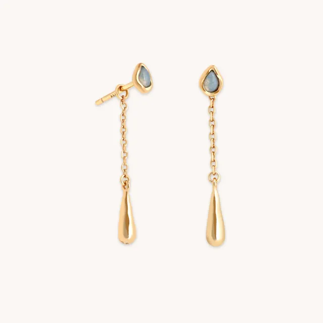 Astrid & Miyu Opal Charm clous doré goutte opale