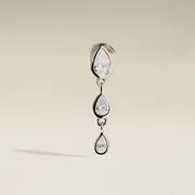Astrid & Miyu Diamond Pear piercing or blanc diamant