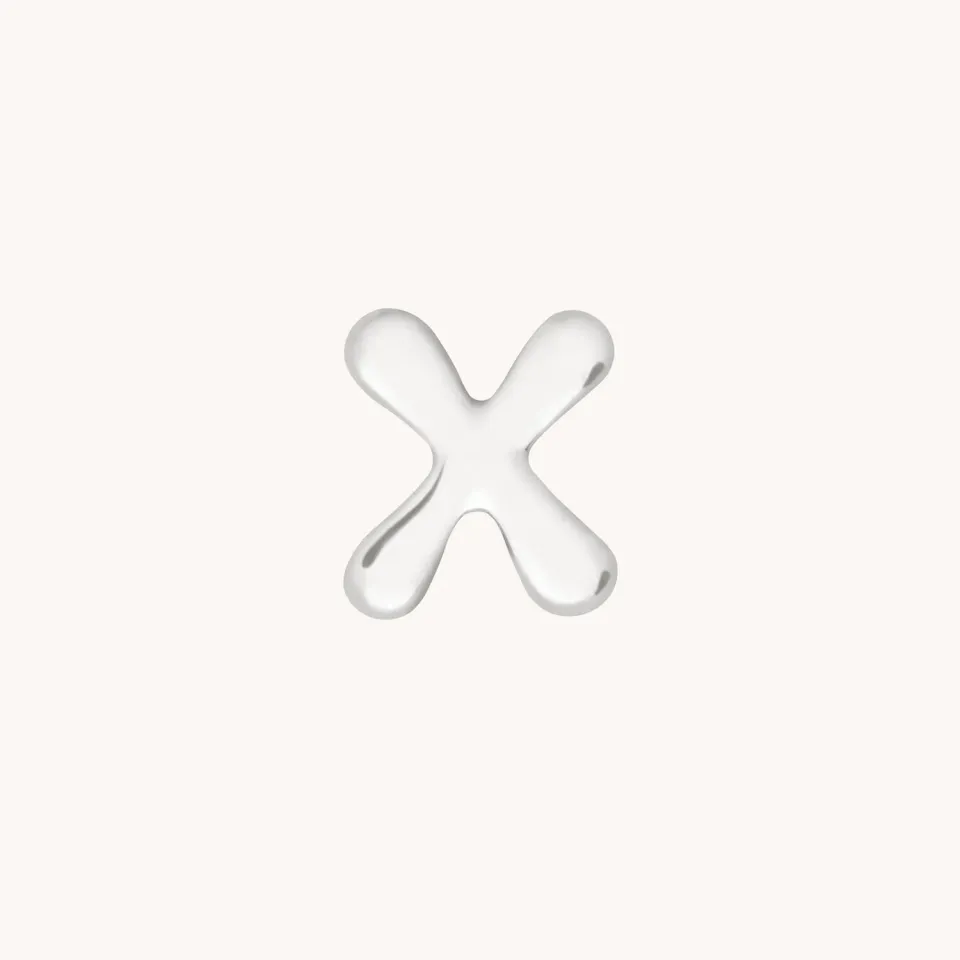 Astrid & Miyu X Initial Click breloque or blanc initiale X