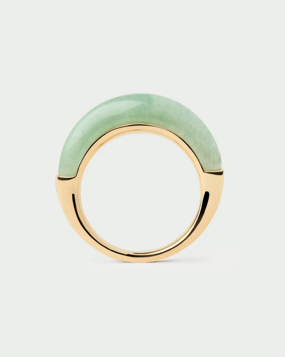PDPAOLA Nami bague aventurine verte or