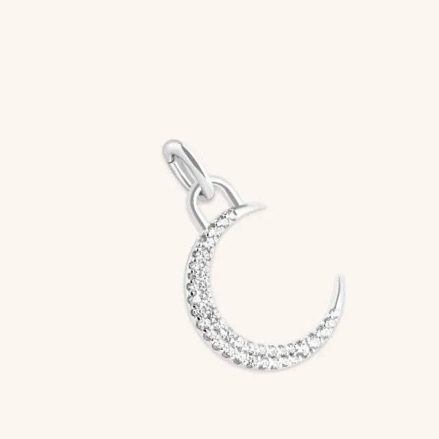 Astrid & Miyu Moon charm clip lune argenté