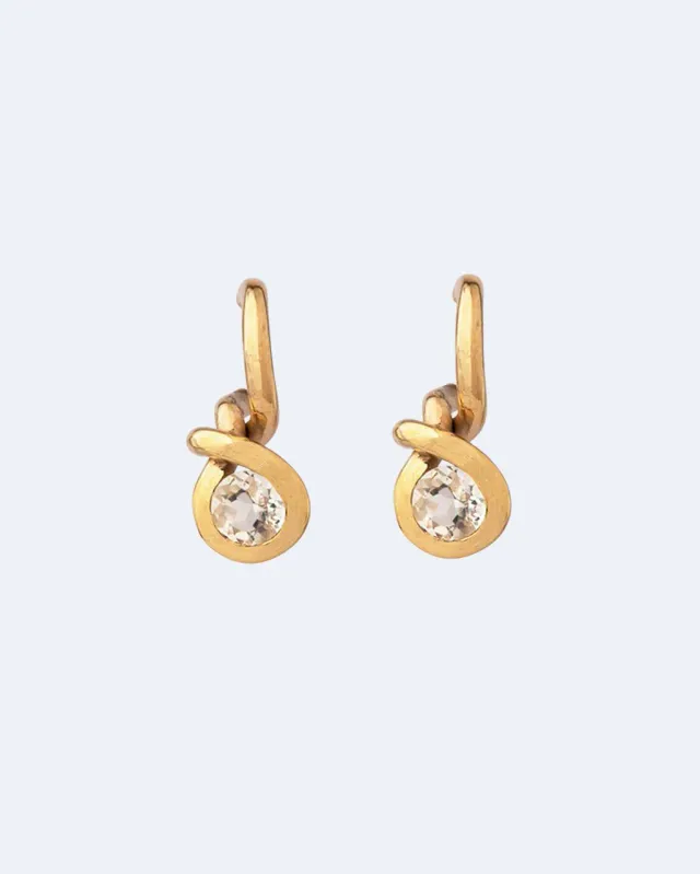 Completedworks The Beekeeper boucles topaze plaqué or