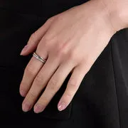 Astrid & Miyu Crystal Stacking bague cristal argenté