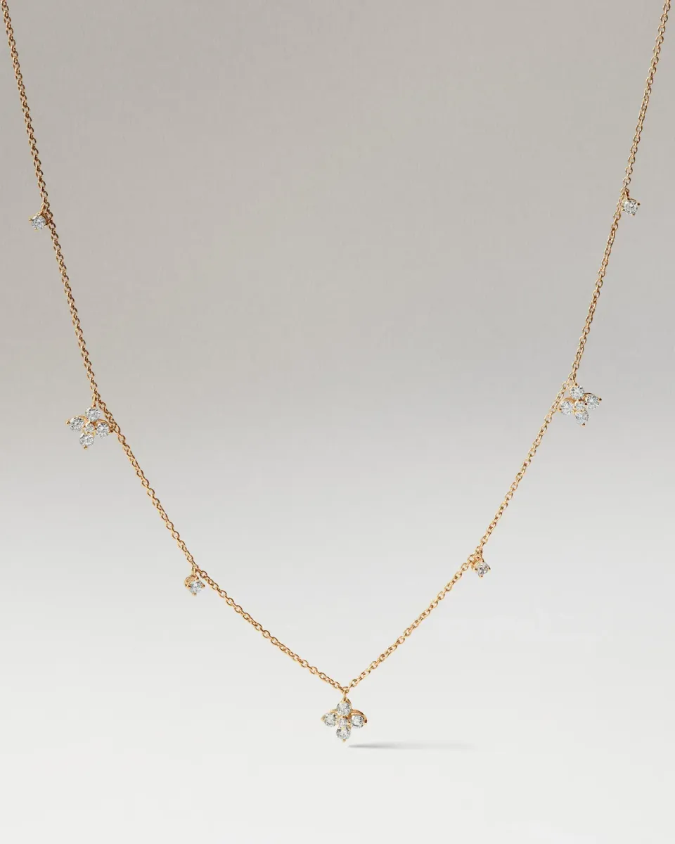 PDPAOLA Maggie Bloom collier or diamants