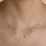 Astrid & Miyu Cosmic Star collier étoile or blanc