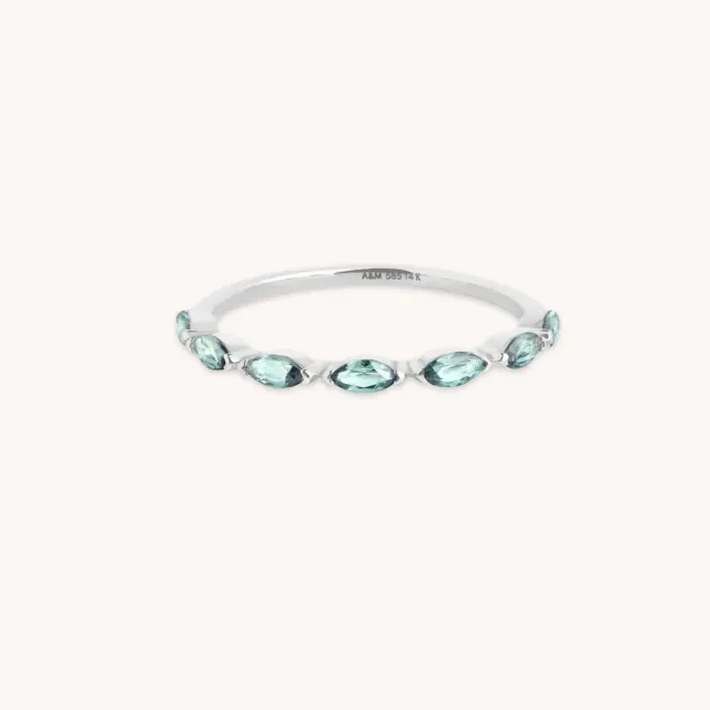 Astrid & Miyu Alexandrite bague marquise or blanc massif