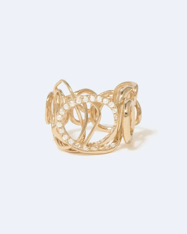Completedworks Traces bague topaze blanche vermeil