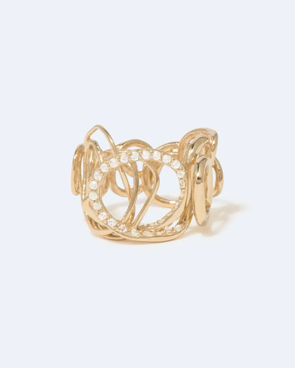 Completedworks Traces bague topaze blanche vermeil