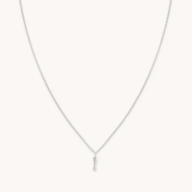 Astrid & Miyu I Initial Pavé collier argent initiale I
